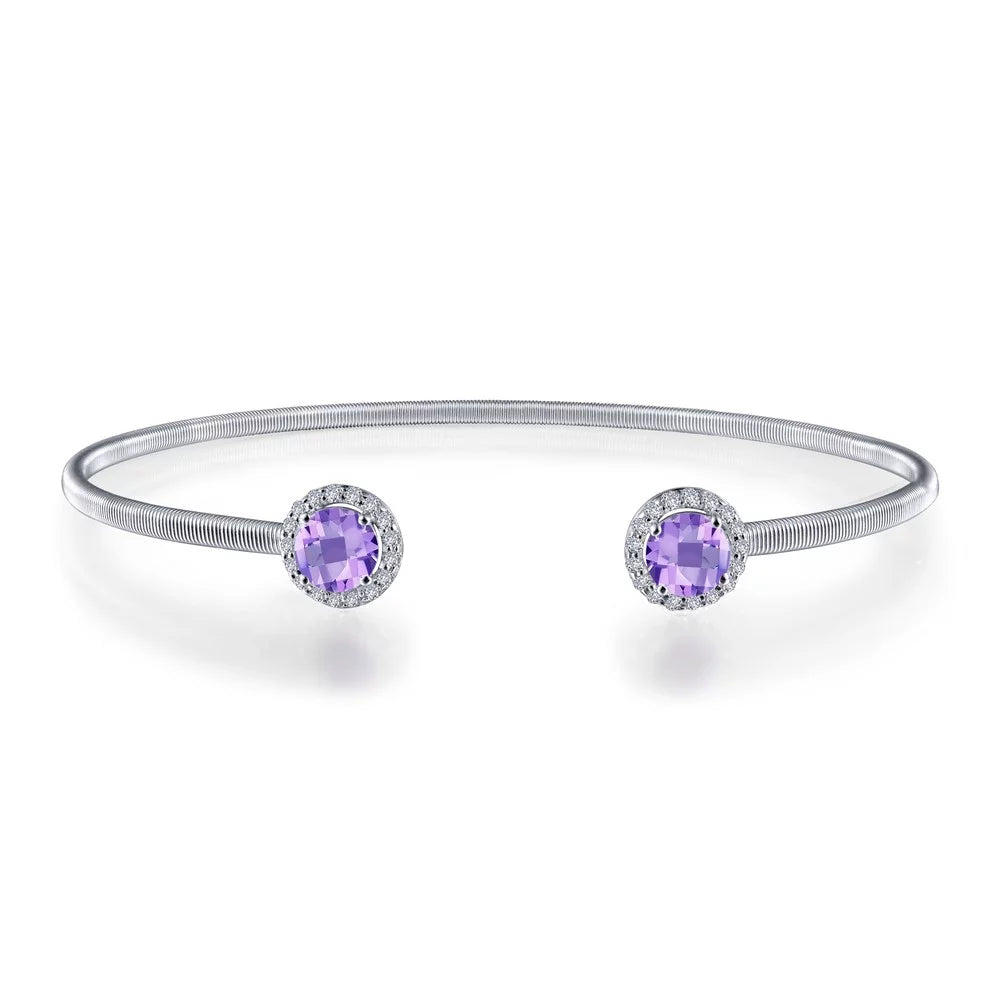 Lassire Plated Birthstone Silver Platinum (Appx : Lafonn 1.26 cts.) Sterling Bracelet