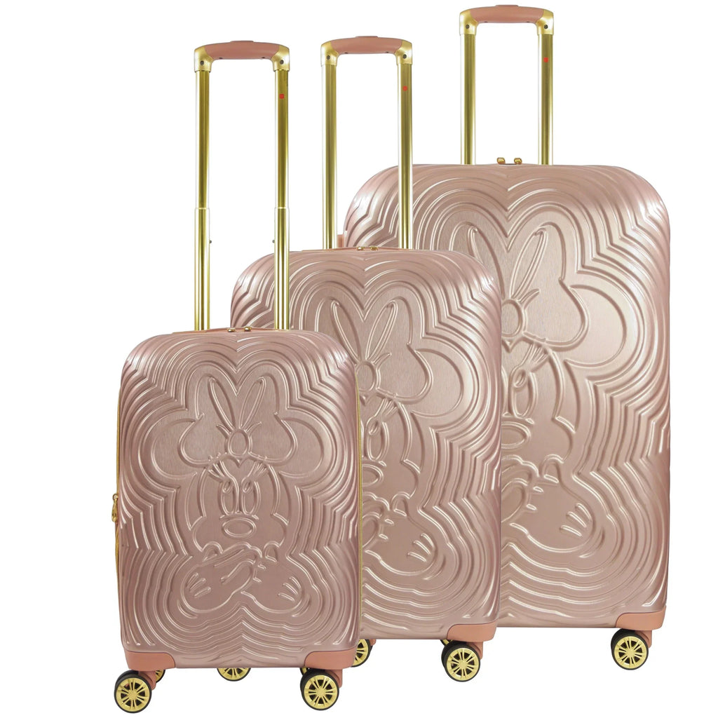 Rose 3 Molded 25 Minnie Wheels, 21, Rolling Set, Disney with Luggage Inch, and Gold Suitcase Mouse 29 Hardshell Piece