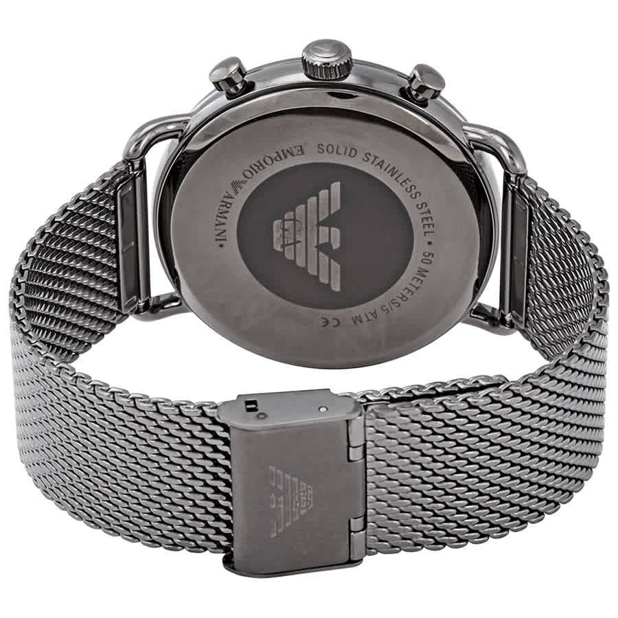 Men's Chronograph Dial Brown Armani AR11141 Watch Aviator Emporio