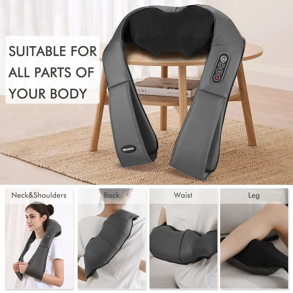 Full-body, Neck with Kneading Gray Deep Massager, for Heat Shoulder Massager and