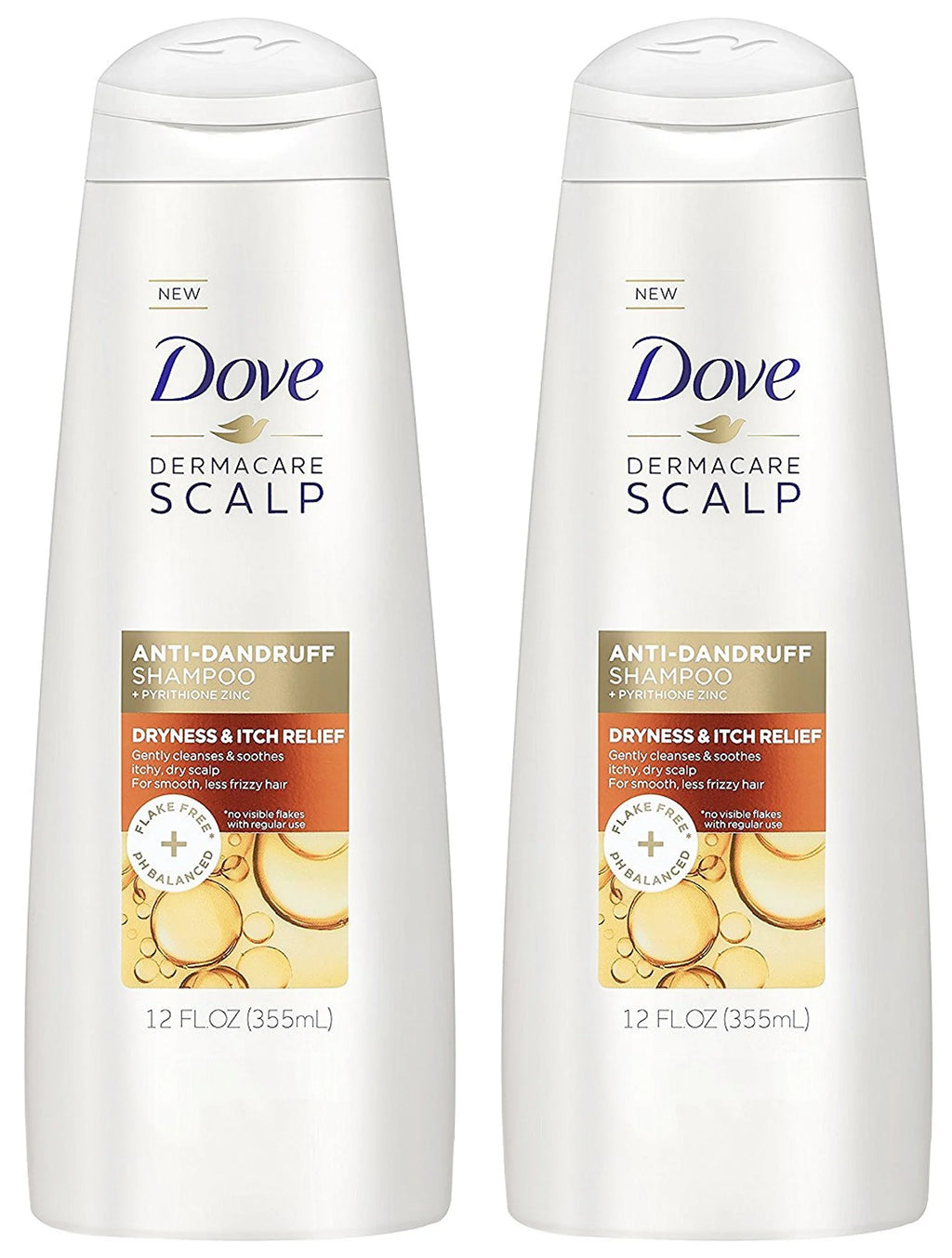 Oz (Pack Scalp Itch Dryness Relief - 12 & Dove Dermacare Of Fl Anti-Dandruff - Shampoo - 2)