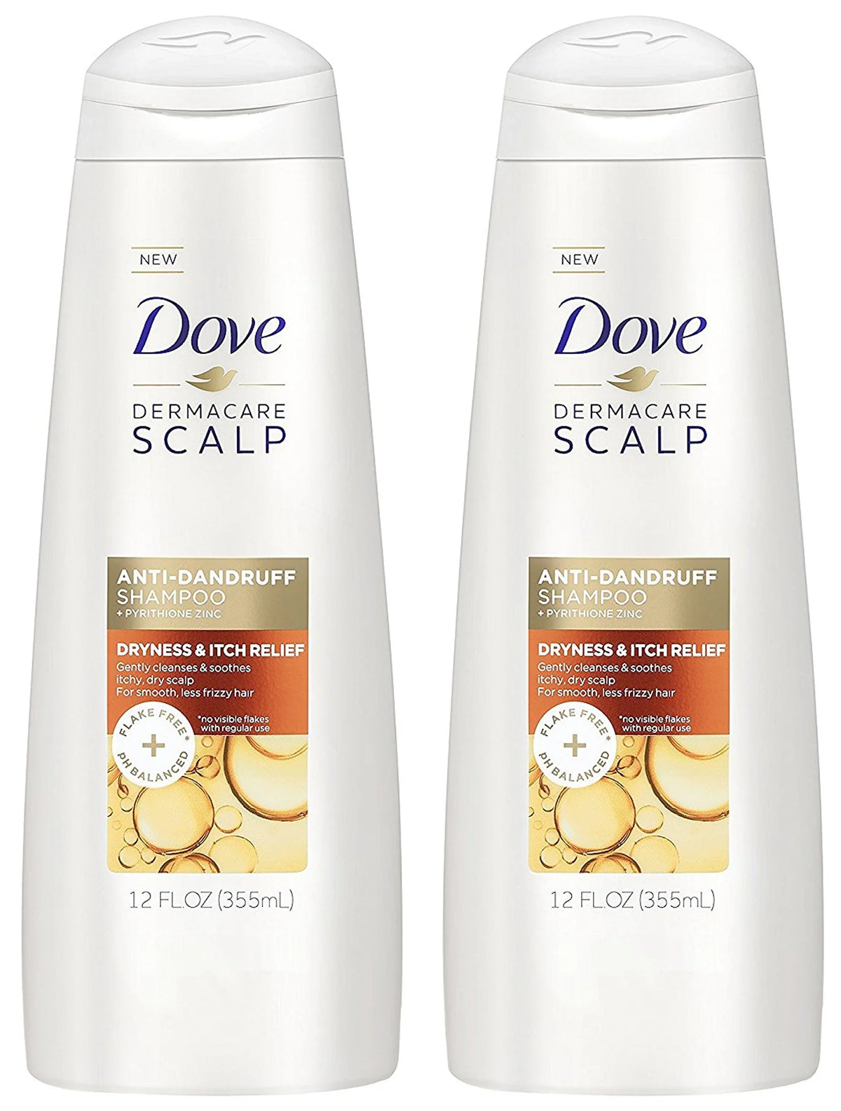 Oz (Pack Scalp Itch Dryness Relief - 12 & Dove Dermacare Of Fl Anti-Dandruff - Shampoo - 2)