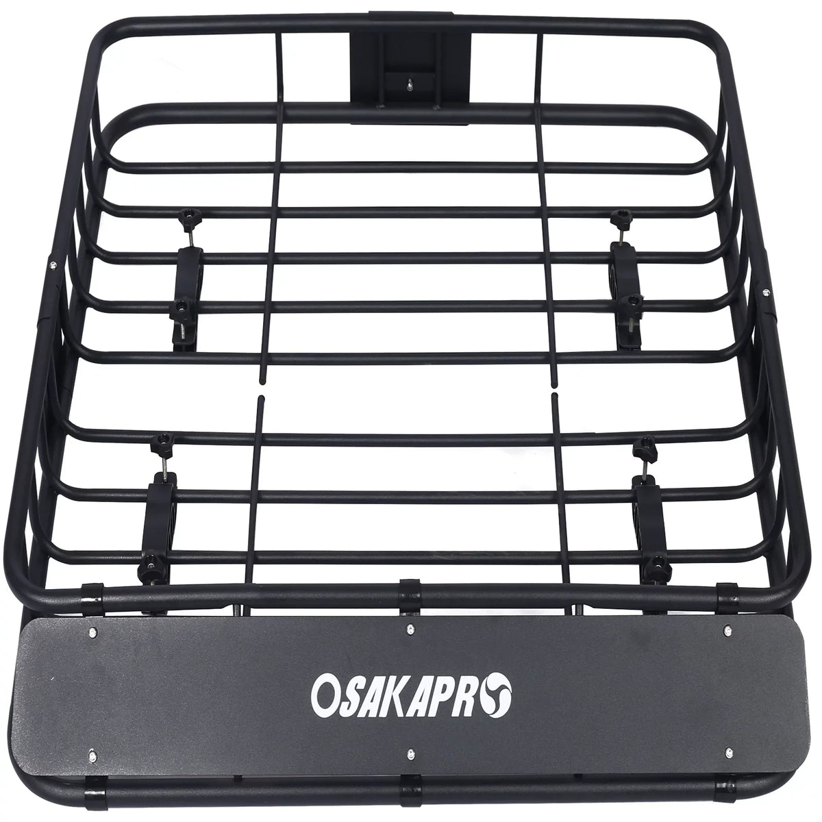 Black Steel Roof Mount Steel Carrier Rooftop Top Cargo 43" Basket Universal Fit Climaticproof Heavy-Duty Rack -