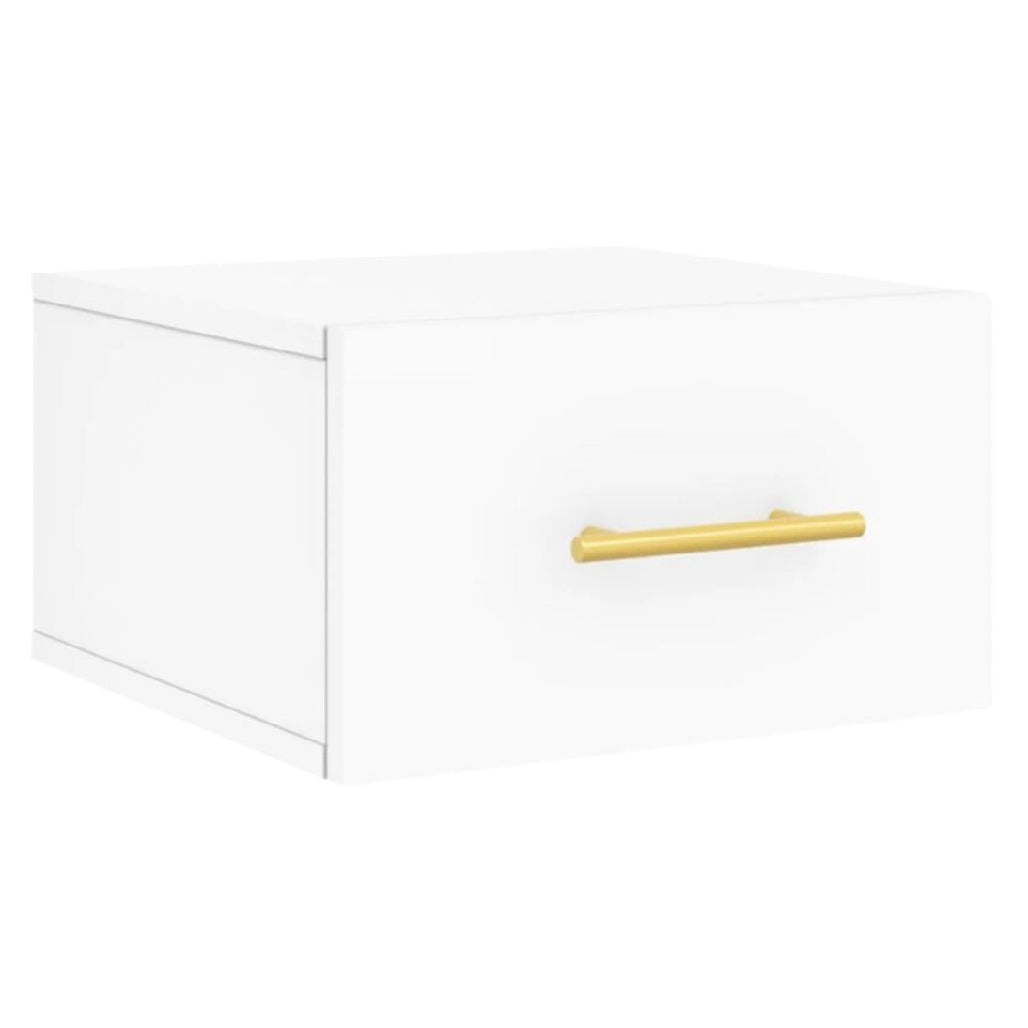 Schublade aus Holz mit goldfarbenem Griff - Weiß, modern und funktional