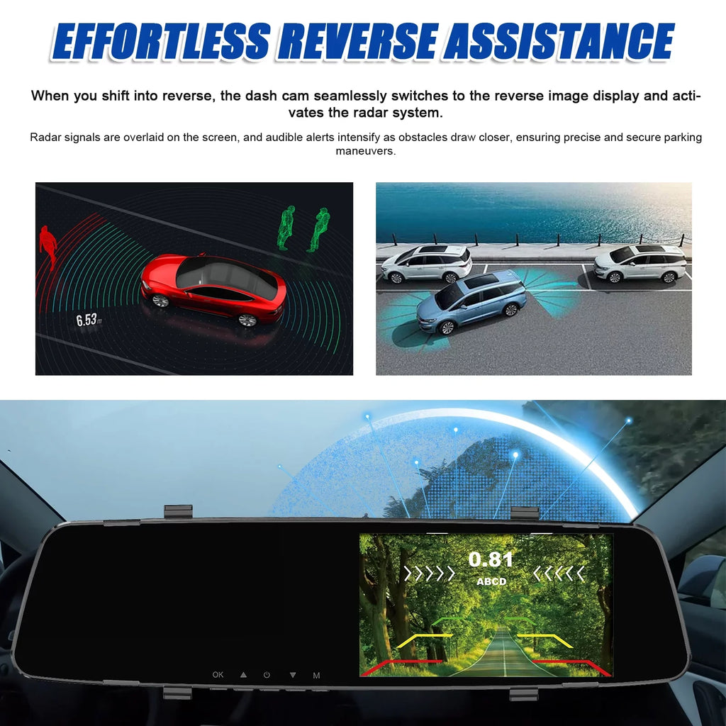 Dash 4 Radars 1080P Radars Rear Dual Dual 4.3 Dual 1080P Inch 4.3 4.3 Camera Camera Reverse Dazzduo Reverse Dash Radars Rear Camera,Dash 4 Inch Rear Camera Screen Rear Inch Support Screen Camera