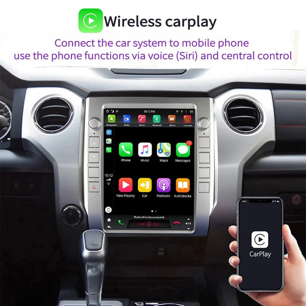 Multimedia Android Car Carplay Tundra Head Unit Auto 2014-2020 Radio , Player For 12.1 Stereo Car 4GB+64GB Toyota Inch , Built-in Android