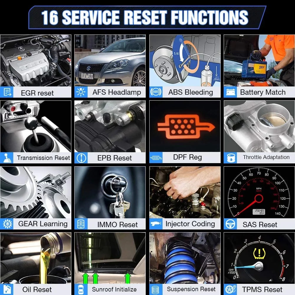 Tool Code Included) Cars 15 Year Reader OBD2 Systems Software Bluetooth for Full Maintenance Since (2 Car Functions 1996- Diagnostic Scanner