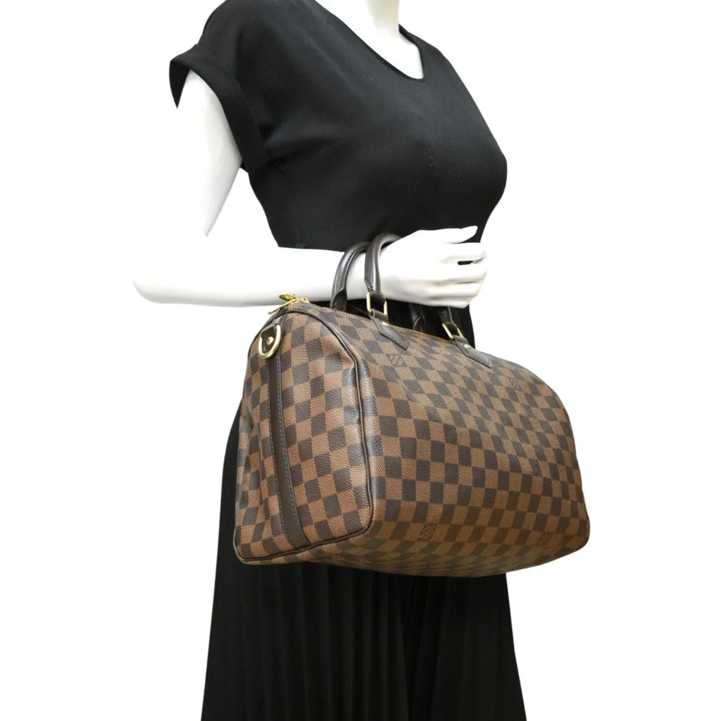 Brown Shoulder Pre-owned Bandouliere Damier Speedy Bag 30 Ebene