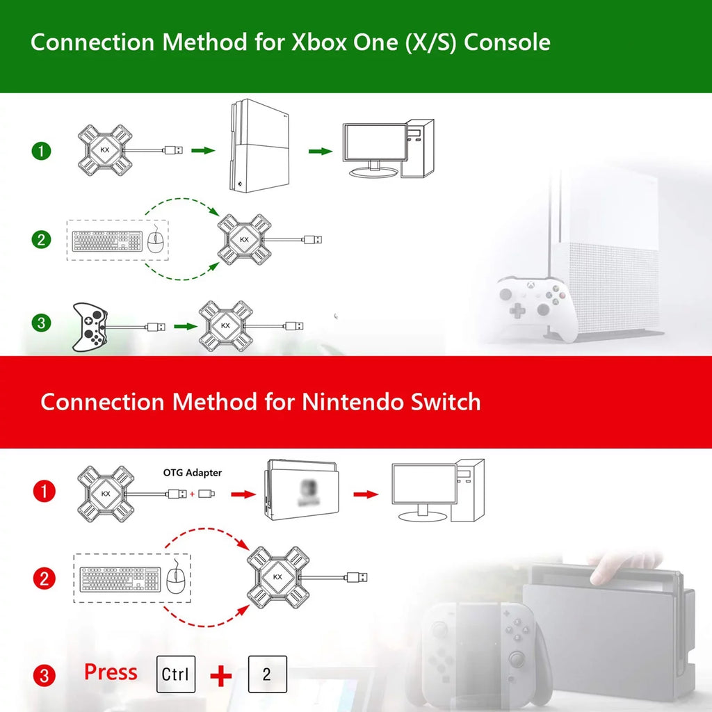 Mouse Converter Mouse Adapter Portable Replacement Adapter Keyboard Keyboard