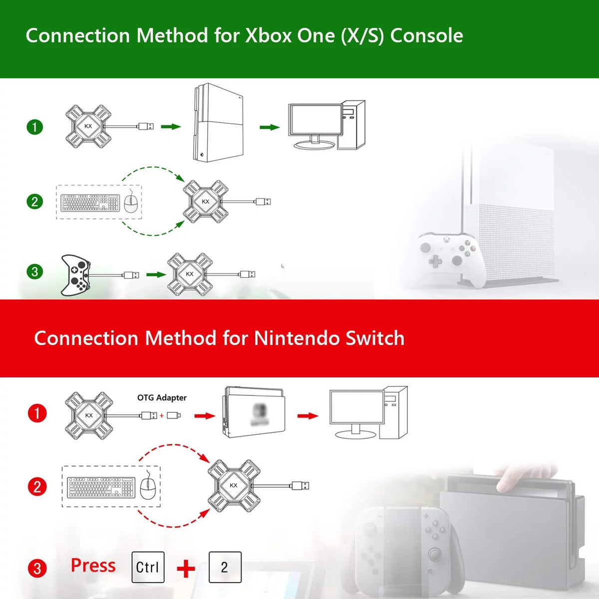 Mouse Converter Mouse Adapter Portable Replacement Adapter Keyboard Keyboard