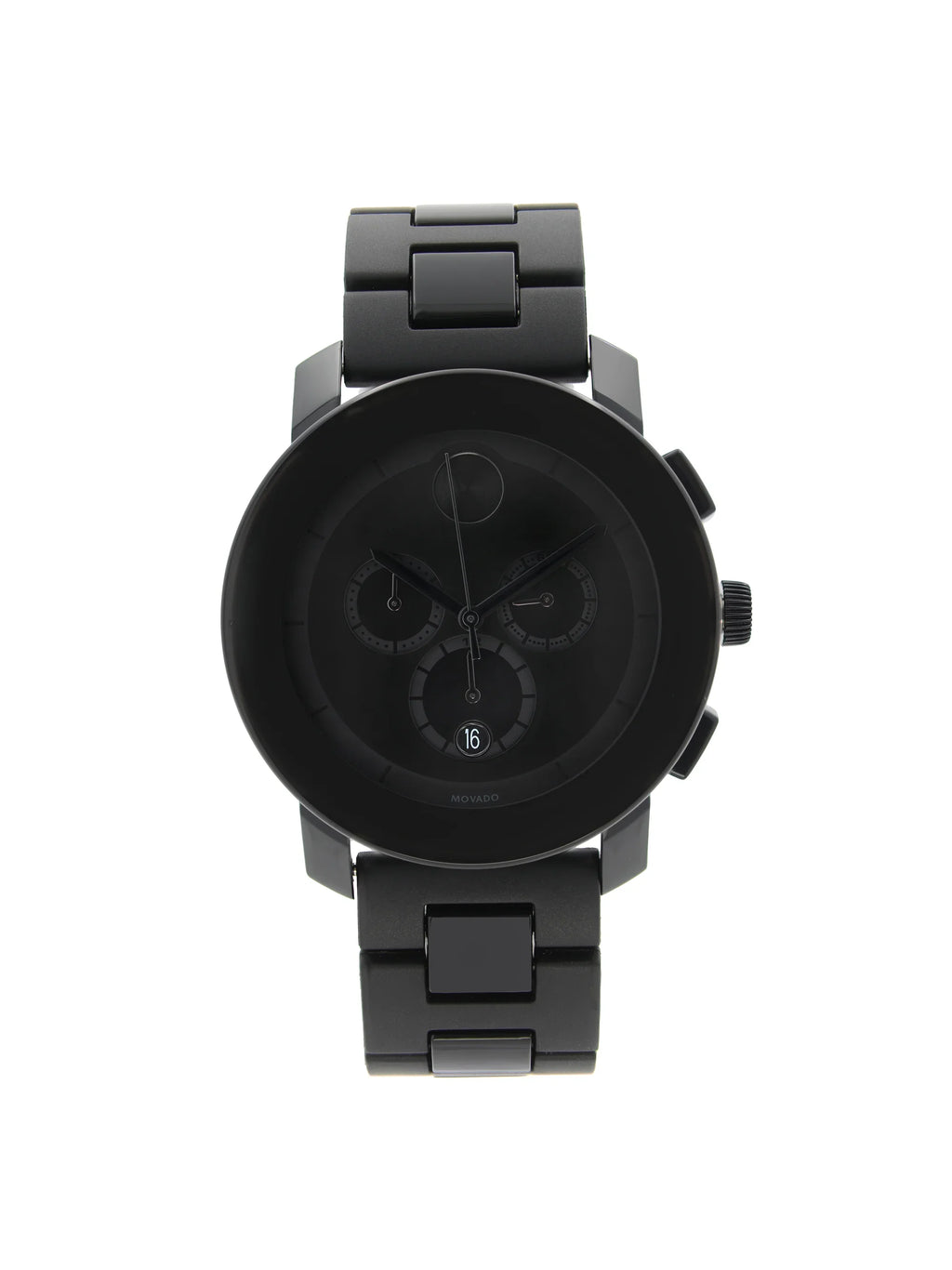 Bold 3600048 Black Watch Plastic Mens Quartz Steel Resin Movado Dial 43mm
