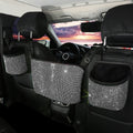 Plush,White Can,Rhinestones Pocket Handbag Between Organizer,Car Net Car Holder StorageTrash Bling Accessories Backseat eing Seat,Back Storage Car Auto Seat - Seat Bag,3-Pack