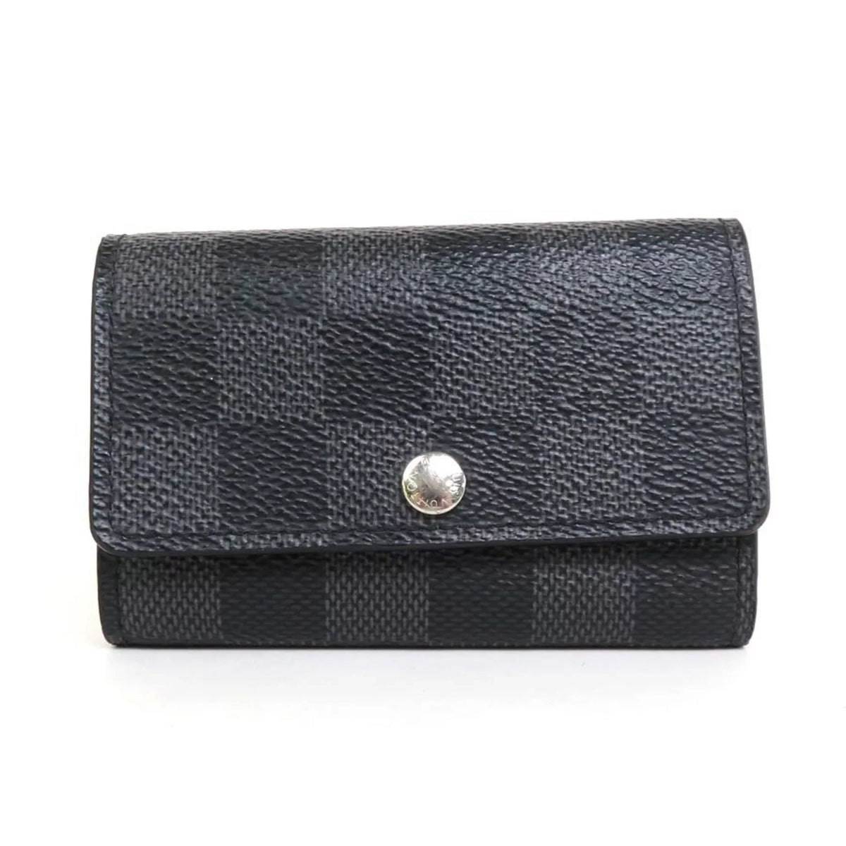 Damier Multicle M62662 6 Black Pre-Owned Case Graphite Key Canvas Louis (Good) Vuitton Men's