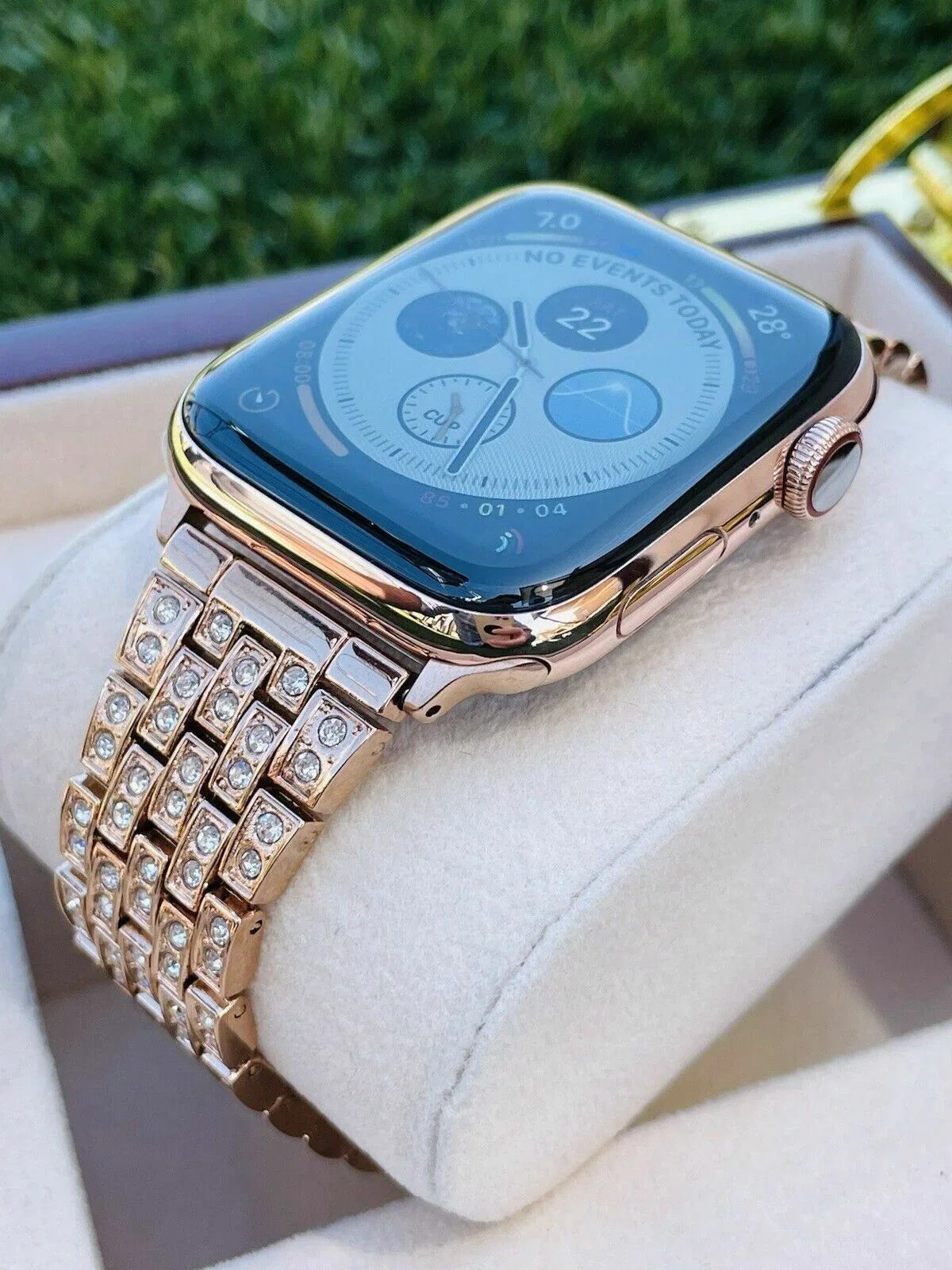Rose Gold Steel Rose Band Gold Stainless 24K 7 iWatch 45MM Custom