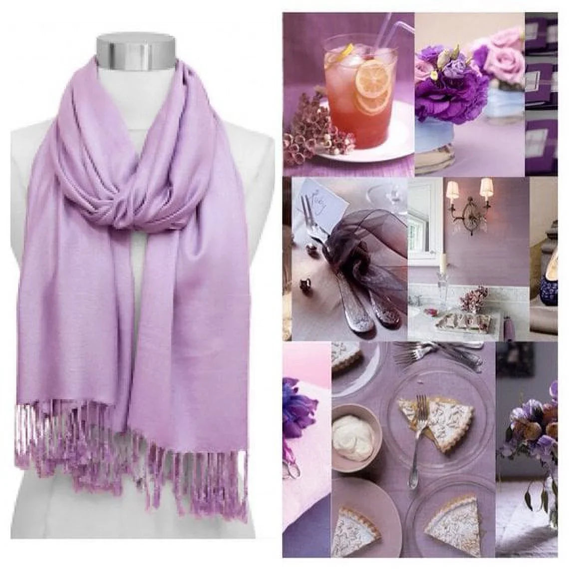 of Wrap, Shawl Bridesmaid Bridal Purple) Set Scarf Shawl, Wedding Pashmina Shawl, 10 (Light