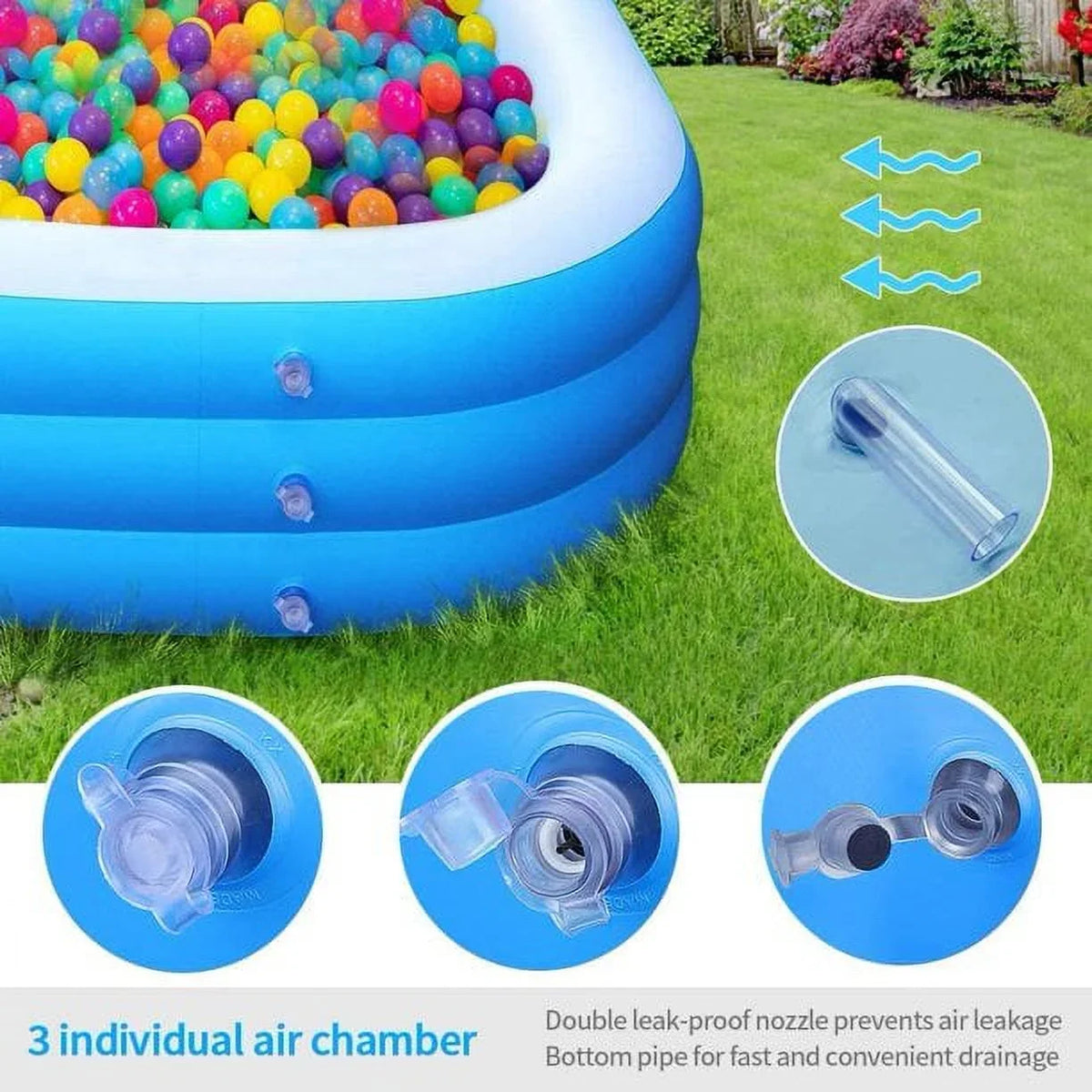 22" Kids x and Adults for Inflatable x Above Pools 72" Pool 120" Ground Swimming