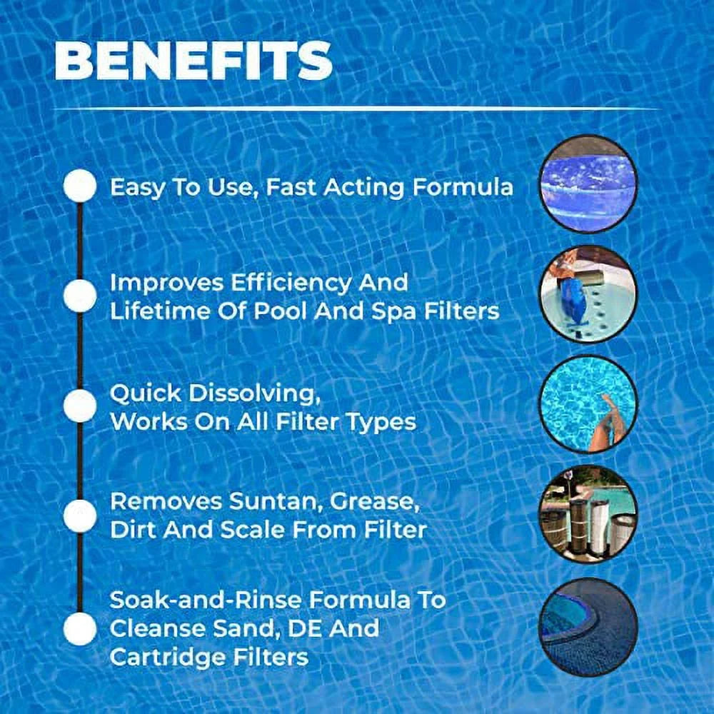 Spa AquaDoc Easy Cleaner HotTub Filter Soak. Enjoy Cleaner Cleaner Soak & to Cartridges. Hot Use Filter Filter Your Time Leisure and for so You Cleaning Spa Tub can Jacuzzi 32oz Solution