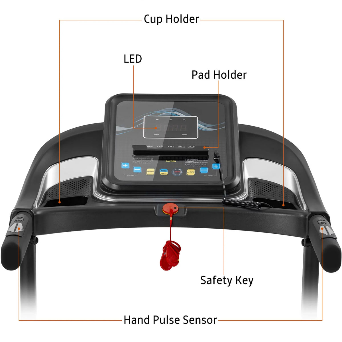 Folding Adjuster Audio Motorized Compact Easy Treadmill Incline Machine and with Speakers Jogging Running