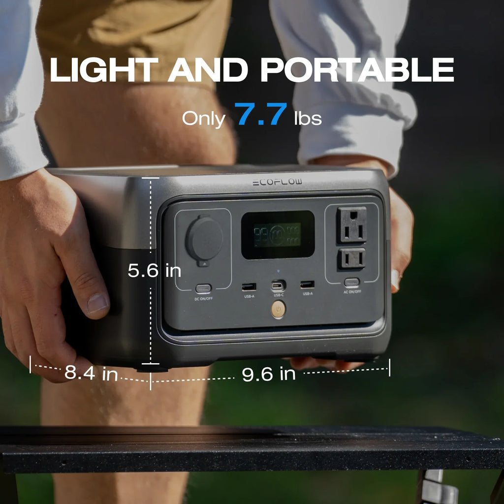 Station Fast 600W Solar Charging, Optional) Use,,Walmart Output Power Panel Battery/1 Camping,Home for 240,243wh LiFePO4 Exclusive EcoFlow 2 Portable Hour Outdoor Generator (Solar