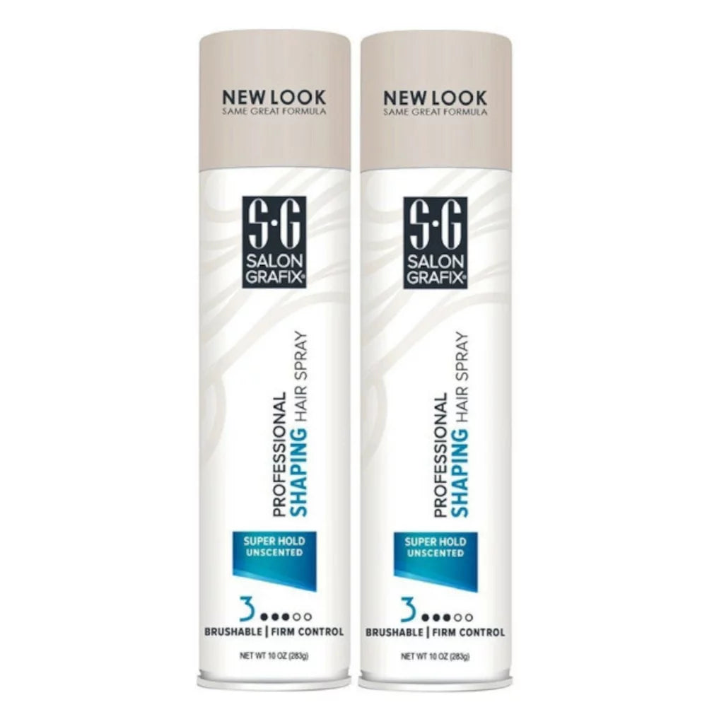 2 Shaping Grafix Unscented Pack each Hair Salon 10oz Spray,