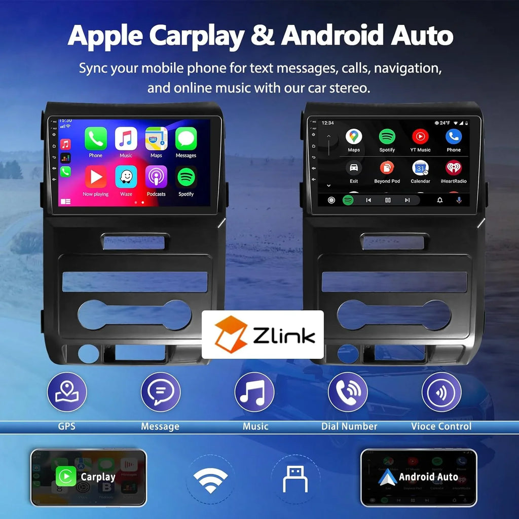 with Ford 2011 for Raptor Stereo 2009 Radio, 2010 Navigation /WiFi Car Android Auto Car CarPlay Touchscreen F150 Wireless with 9” Radio Camera& 11 Backup Bluetooth Android 2012