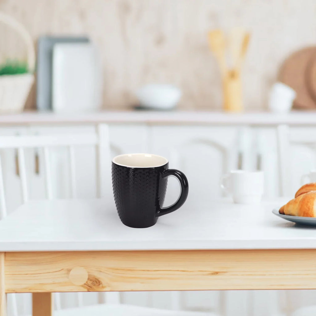 Coffee, Black, Ceramic, 11.95 for Coffee Set, Coffee Floz Milk, 6 Moisture, Cup Mug Pack