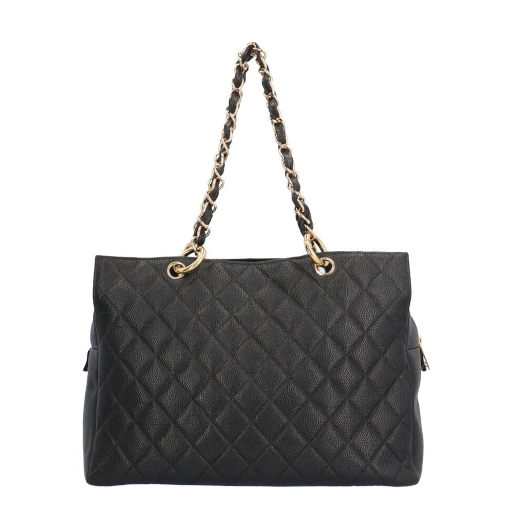 Caviar Tote Shoulder Chain (Good) Skin Bag Black Women's Pre-Owned