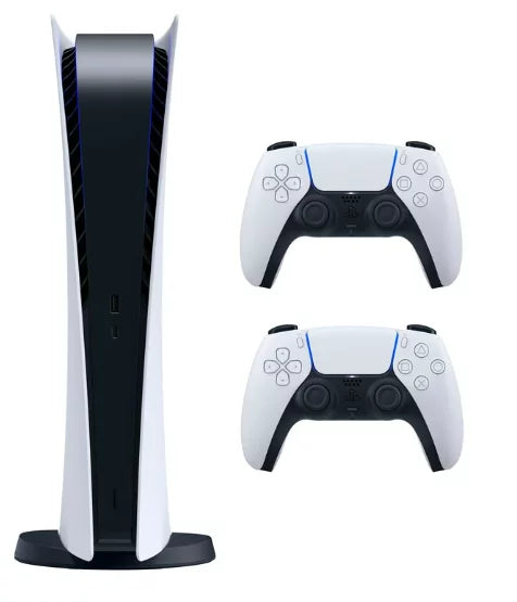 5 Controllers 2023 Version PS5 - PlayStation Wireless Digital Console with 2 New White