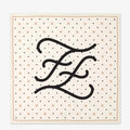 Logo FXT337 Scarf Fendi Karligraphy 33 cm Silk Ivory Black