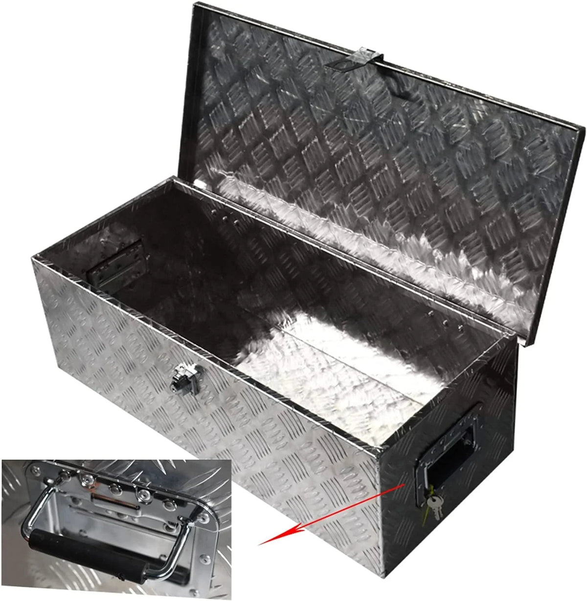 Handling Aluminum Tools Climatic Trailer Duty Underbody Tool w/Lock Truck Up Sliver Organizer Diamond Heavy Storage Tongue Box Tread Defensive Flatbed 30 Pick
