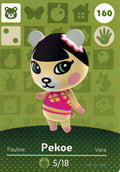 Animal 160/200 Designer Amiibo Pekoe Card Crossing Happy Home Nintendo Version