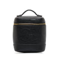 Bag Pre-Owned Caviar Unisex Vanity Leather (Good) Black Chanel Authenticated