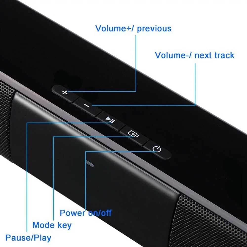Surround Bass Wireless Theater 3D for Sound Sound Home+Remote Bar Speaker Bluetooth Super Stereo Home