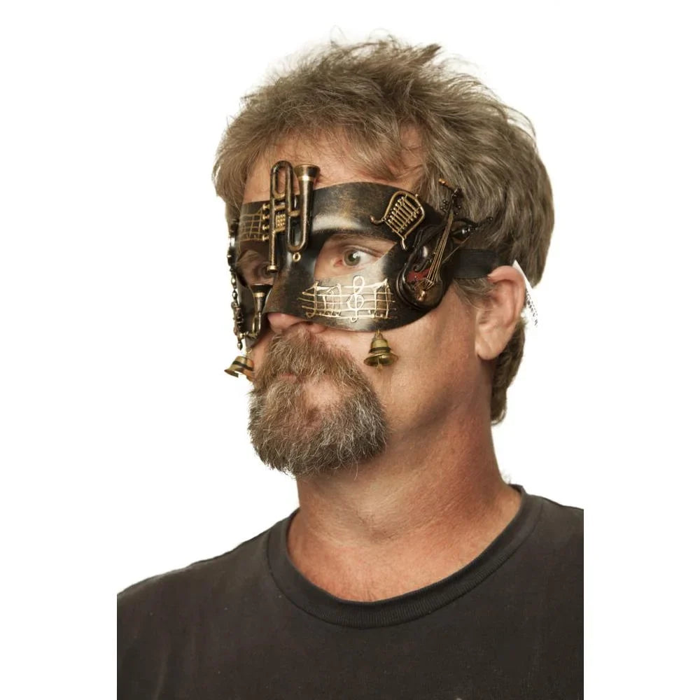 Copper Musical Steampunk 63292 with Mask Western Notes, Fashion
