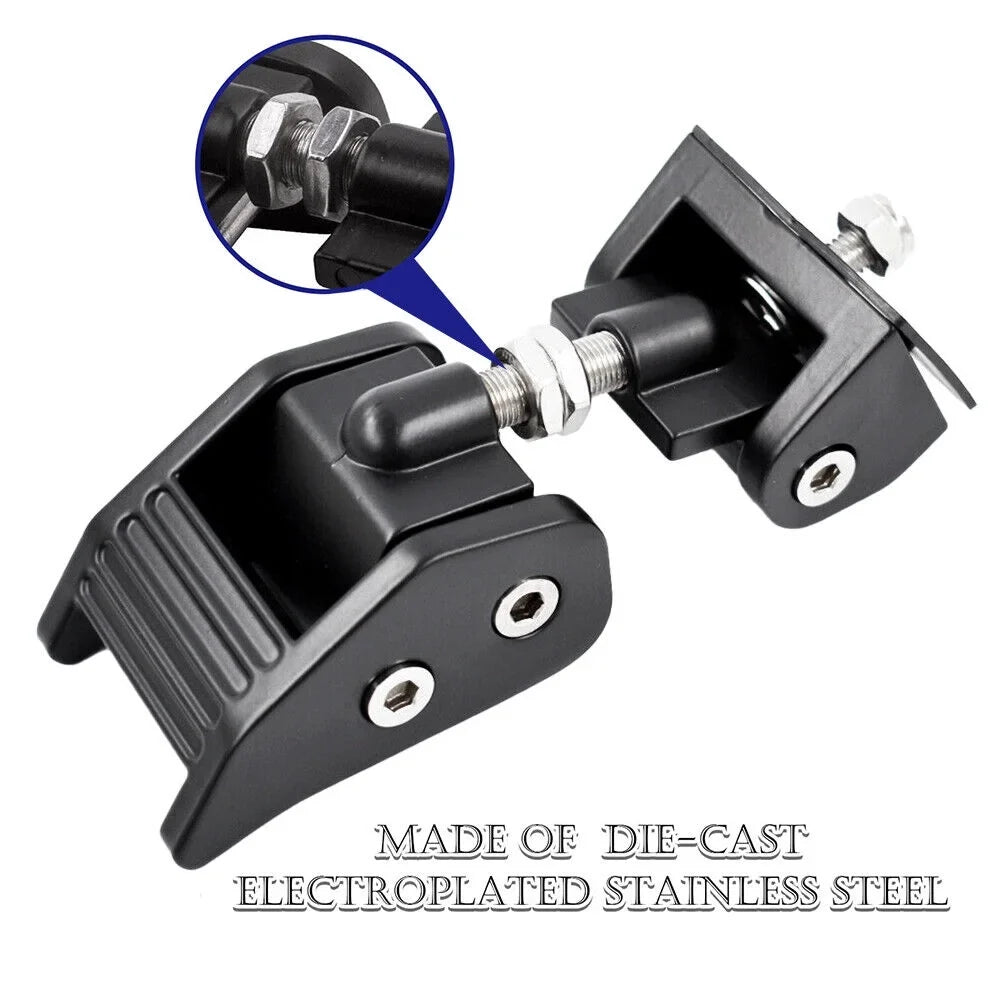 Durable 07-18 Lock Catch - Latch JahyElec Your Hood Secure Black for Jeep Adventures Wrangler Off-Road