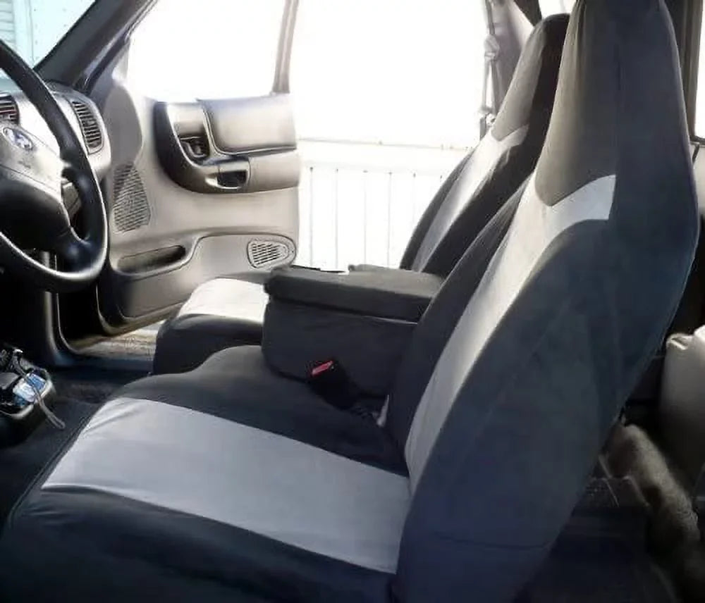 Console 2002-2003 in and Seat Split Ranger with Opening F286 Center Gray Twill 60/40 Ford Black