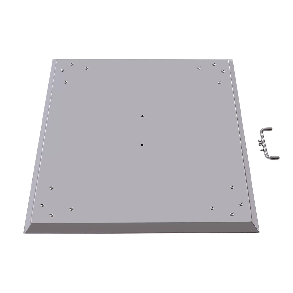 Foldable Miumaeov 24*24in Shield with Deflector Fire Down Pit Heat and to Pit Burner Push Legs Out Steel Heat Fire Stainless Square