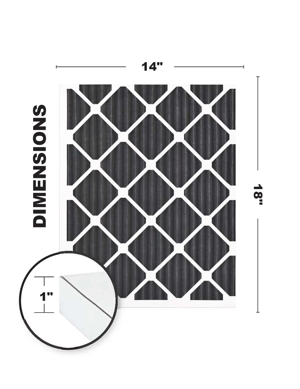 Carbon Pack) (4 Odor 10 Accumulair 14x18x1 Filter Eliminating Air