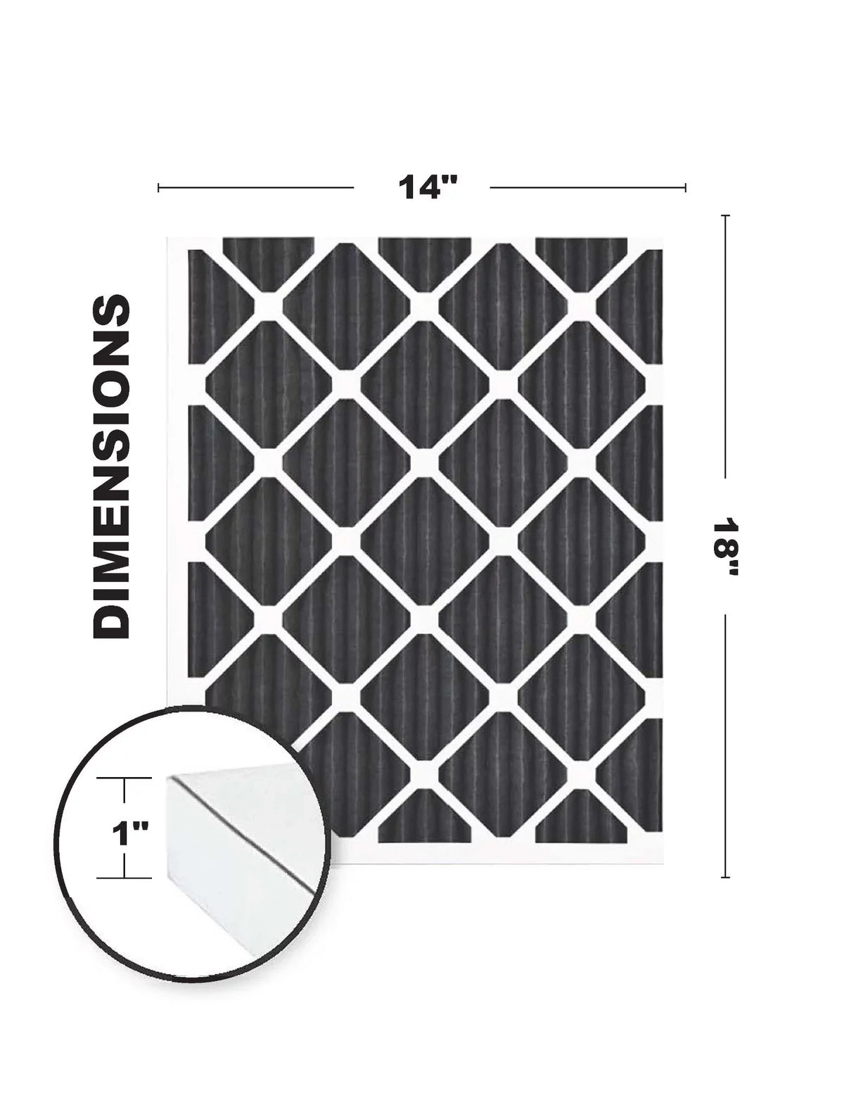 Carbon Pack) (4 Odor 10 Accumulair 14x18x1 Filter Eliminating Air