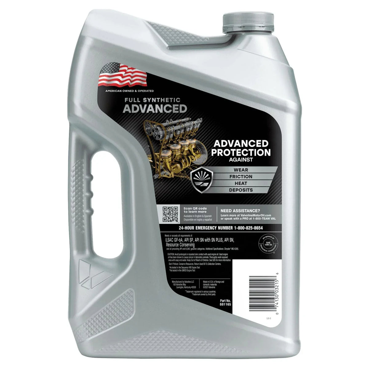 Synthetic Valvoline Full Motor 5 10W-30 Oil Advanced