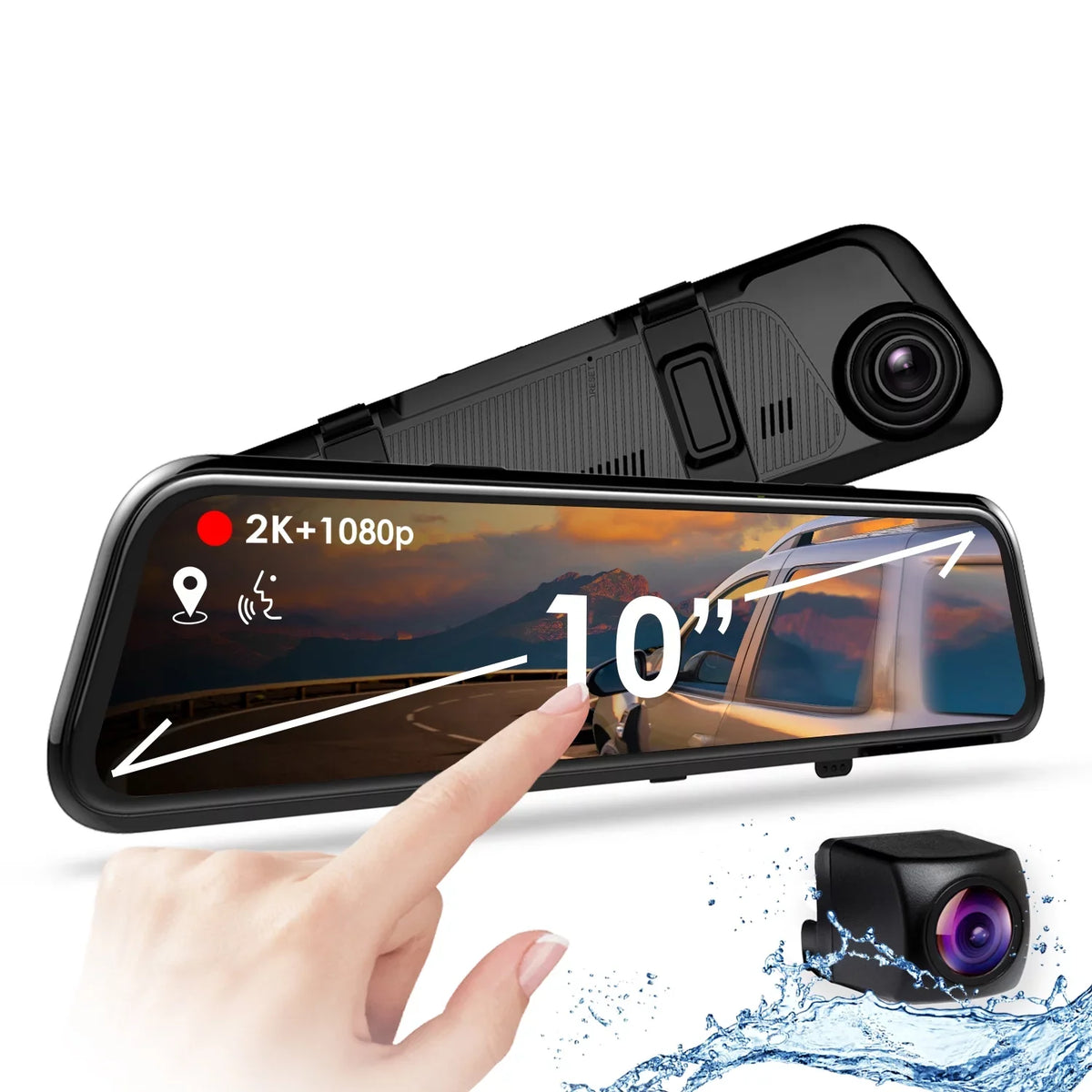 10" Rear Mirror and Rexing Dash M1 2K Front cam