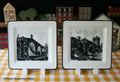 Plates Italian Brunelli Bridge World Touch Old Cocktail 8" Charming Ceramic New by Square Salad 2