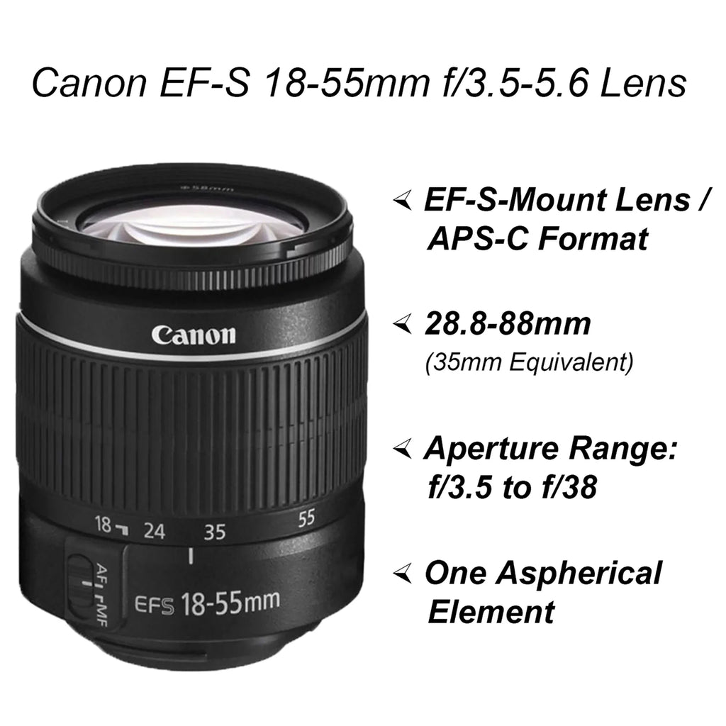 T100 Canon with Backpack SanDisk Lens, 4000D 18-55mm and Camera ZeeTech Bundle Rebel 64GB Tripod, Memory, /
