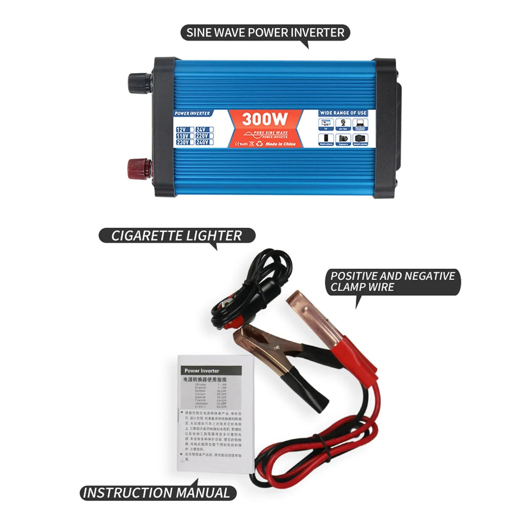 500w Inverter 12v Solar Inverter To Inverter Rv 100v-120v With Vifaleno Port Qisuo Usb To Port Usb Huiop Port Sine ,Dual Irfora Inverter Display 300w Dual With
