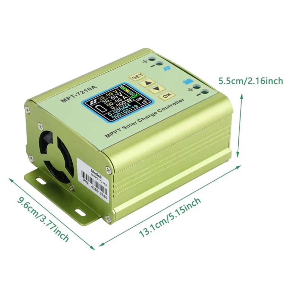 Control Controller, Boost Mppt V Solar Module to 24 Voltmeter Numerical Charger V 72 Battery Ammeter