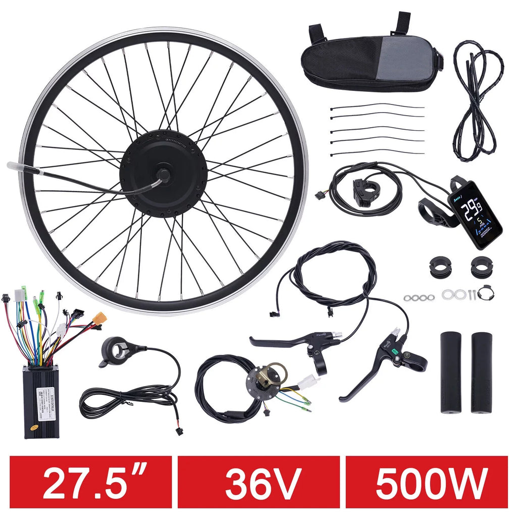 500W Wheel 36V 27.5" Hub Conversion Front Electric Bicycle Motor E-Bike Kit Motor
