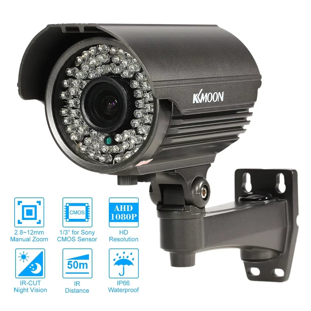 1080P Night Sony 72 Outdoor Camera Zoom 2.8~12mm Analog Bullet Varifocal Manual - Lens Climaticproof for Walmeck 1/3” Vision 2.0MP System Indoor