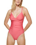 Klein Tummy-Control 4 Twist-Front Calvin One-Piece Swimsuit,