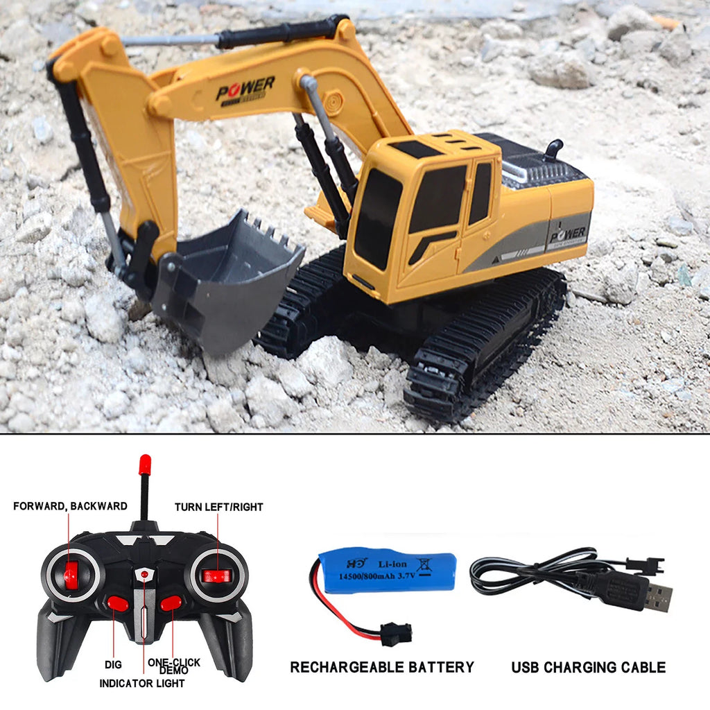 Engineering Plastic Alloy Trucks Car ExcavaTOr Mini 1:24 Electri Christmas