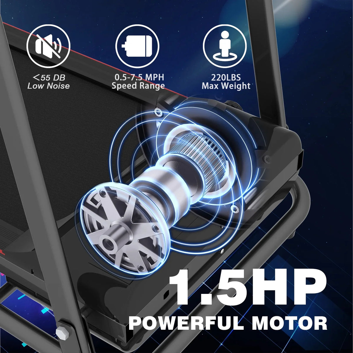 2.5HP Multi-function Electric with Treadmill Gym 250 Motor Treadmill for Home Capacity Foldable